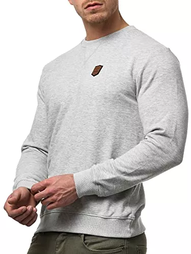 Indicode Pullover & Strickmode Indicode Herren Beechen Sweatshirt mit RIPP-Bündchen | Warmer Herrensweater klassischer Winter Sweater Pullover Herrensweatshirt Herren-Pullover Wintersweatshirt für Männer