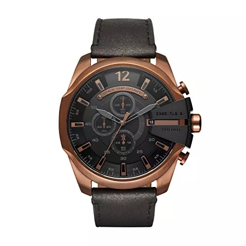 Diesel Uhren Diesel Herren Mega Chief Chronograph, 51 mm Gehäusegröße, Edelstahluhr