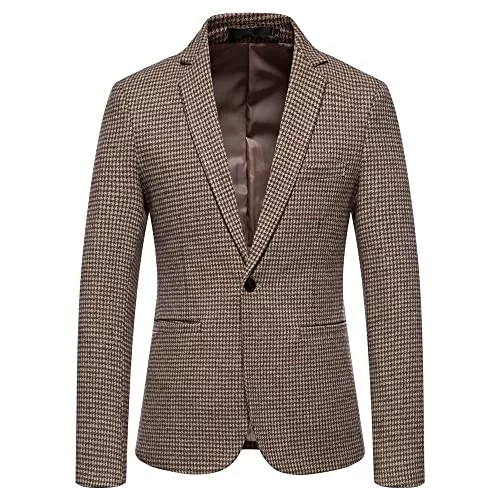Zytyeu Blazer Zytyeu Anzug Herren Business Casual Schalkragen Hochzeit Bühnenshow Host Herren Blazer Fashion Single Button Regular Fit Klassische Herren Übergangsjacke