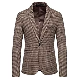 Zytyeu Blazer Zytyeu Anzug Herren Business Casual Schalkragen Hochzeit Bühnenshow Host Herren Blazer Fashion Single Button Regular Fit Klassische Herren Übergangsjacke