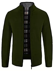 Pinkpum Kapuzenpullover Pinkpum Strickjacke Herren Fleecejacke Sweatjacke Mit Reißverschluss Trachtenjacke, Gestrickt Cardigan Herren Wintermantel