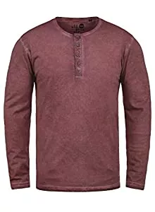 !Solid Langarmshirts !Solid SDTimur Herren Longsleeve Langarmshirt Shirt mit Grandad-Ausschnitt