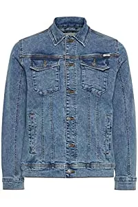 11 Project Jacken 11 Project PRDennik Herren Jeansjacke Denim Übergangsjacke mit Umschlagkragen Regular Fit