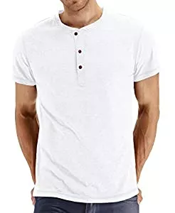 NITAGUT T-Shirts NITAGUT Herren T-Shirt Baumwolle Langarm Alltags-Henley-Hemd