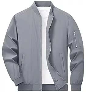 TACVASEN Jacken TACVASEN Herren Leichte Bomber Blouson Bomberjacke Sommer Übergangsjacke Fliegerjacken Freizeit mit Taschen