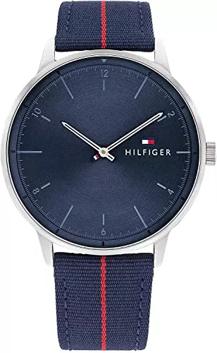 Tommy Hilfiger Uhren Tommy Hilfiger Analog Quarzuhr für Herren mit Marinblaues Nylonband - 1791844