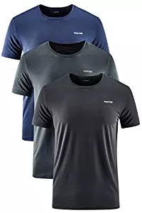 YAWHO T-Shirts Herren Sport T-Shirt 1-3er Pack Kurzarm Rundhals Atmungsaktiv Schnelltrocknendes Funktionsshirt Laufshirt Fitnessshirt Trainingsshirt für Running Workout Bodybuilding