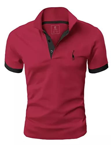 GLESTORE Poloshirts GLESTORE Poloshirt Herren, T Shirts Männer, Hemd Herren Kurzarm Giraffe Stickerei T-Shirt Sommer Slim Fit Golf Sports