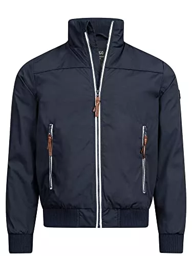 Indicode Jacken Indicode Herren Ivano Jacke mit Kragen und Reißverschluss | Männer Jacke Übergangsjacke