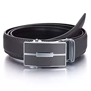 YEHMAN Gürtel YEHMAN Herren Ratsche Automatik Leder Gürtel ohne Löcher mit Automatikschließe 3 cm Breite verstellbare grösse für Männer.