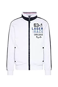 Camp David Jacken Camp David Herren Sweatjacke mit Rücken-Artwork
