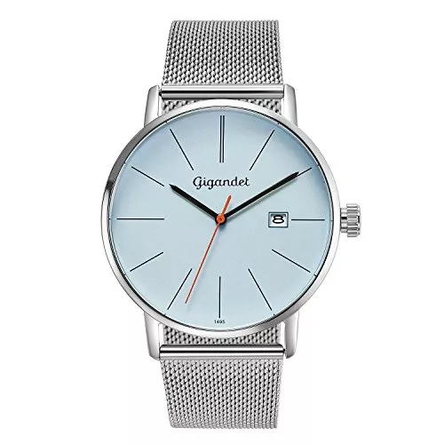 Gigandet Uhren Gigandet Herren-Armbanduhr Minimalism Quarz Analog mit Edelstahlarmband Silber G42-013