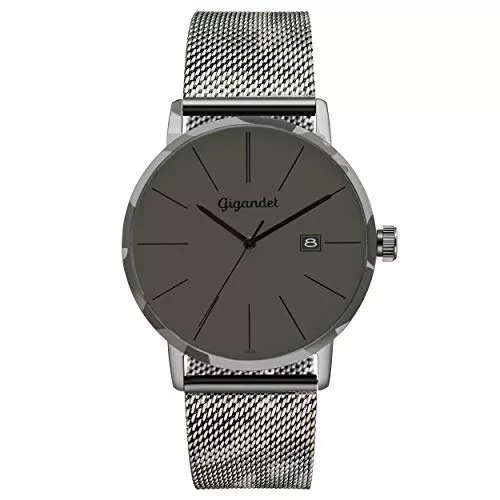 Gigandet Uhren Gigandet Herren-Armbanduhr Minimalism Quarz Uhr Analog Milanaise Edelstahlarmband Camouflage Light G42-016