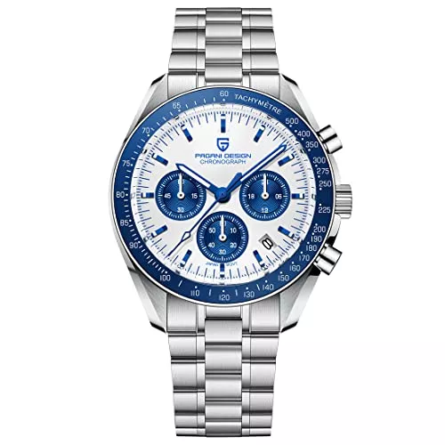 RollsTimi Uhren Pagani Design 1701 Herren Quarzuhr Edelstahl Zifferblatt 40 mm Automatik Analoguhr wasserdicht 100 m Spiegeluhr mit Saphirglas