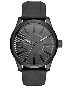 Diesel Uhren Diesel Herrenraspel, Dreizeiger, Gehäusegröße 46 mm, Edelstahluhr
