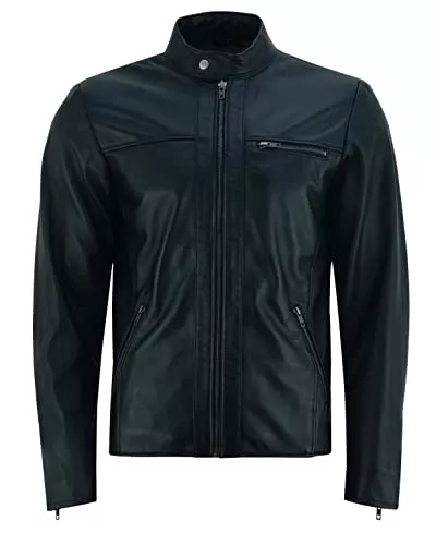Vance The Leather Company Jacken Vance Herren Echt Lederjacke aus 100% Lammleder (Schwarz) oder Rindsleder (Braun)