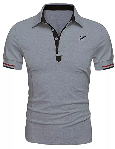 COOFANDY Hemden COOFANDY Herren Poloshirt Kurzarm Polohemd Slim Fit Basic Golf Polo Baumwolle Männer T-Shirt Sommer S-XXL