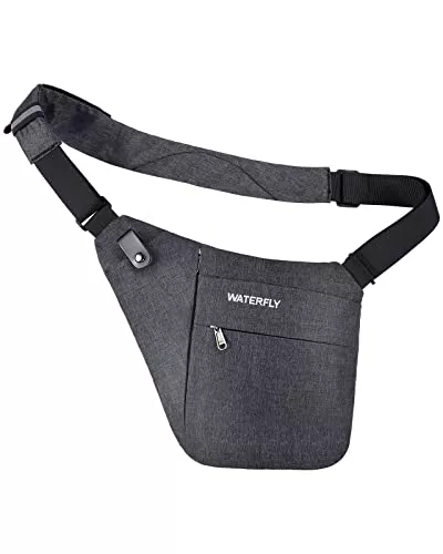 WATERFLY Taschen & Rucksäcke WATERFLY Crossbody Sling Bag Herren und Damen, Schultertasche mit Großer Kapazität Leichte Leicht und Einfach zu Tragen Brusttasche Multi Pocket Rucksack