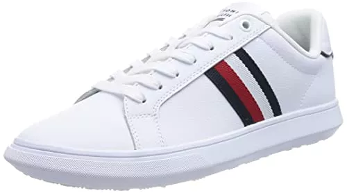 Tommy Hilfiger Sneaker & Sportschuhe Tommy Hilfiger Herren Corporate Leder Cup Stripes Cupsole Sneaker