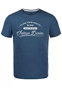 b BLEND T-Shirts Blend BHPillo Herren T-Shirt Kurzarm Shirt mit Print und Rundhalsausschnitt