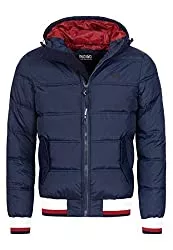 Indicode Jacken Indicode Herren Bacon Steppjacke in Daunenjacken-Optik mit Kapuze | warme Winterjacke gefütterte Übergangsjacke (Polyester Wattierung) Regenjacke Jacke für Männer