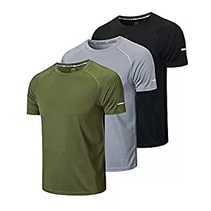 ZENGVEE T-Shirts ZENGVEE 3er Pack Sport Tshirts Herren Laufshirt Kurzarm Schnelltrocknend Atmungsaktiv Sport Shirt Männer Sportshirt Herren Kurzarm Trainingsshirt Herren