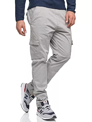 Indicode Jeans Indicode Herren Broadwick Cargohose aus Baumwolle mit 6 Taschen | Cargo Chino f. Männer
