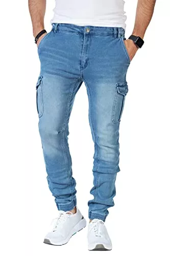 Styleko Jeans Styleko Herren Cargo Jeans Hose Herren Jeans Hose für Männer Jungen Regular Slim fit Denim Destroyed Jogger Freizeithose Casual Jeans Pants Jeans Herren Stretch 8003