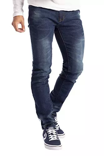 BlauerHafen Jeans BlauerHafen Herren Skinny Jeanshose Slim Fit Stretch Designer Hose Super Flex Denim Pants