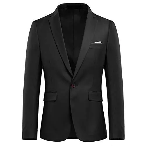 Allthemen Blazer Allthemen Sakko Herren Slim Fit EIN Knopf Anzugjacke Herren Blazer für Business Hochzeit Freizeit