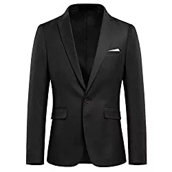 Allthemen Blazer Allthemen Sakko Herren Slim Fit EIN Knopf Anzugjacke Herren Blazer für Business Hochzeit Freizeit