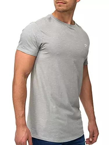 Indicode T-Shirts Indicode Herren Kloge T-Shirt mit Rundhals-Ausschnitt | Herrenshirt Sommershirt