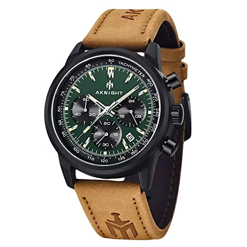 BY BENYAR Uhren BENYAR Herren Uhren Lederarmband Armbanduhr Analog Quarzuhr Uhren für Männer Mode Sport Chronograph Wasserdicht Herren Elegantes Geschenk