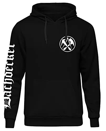 UGLYSHIRT Kapuzenpullover UGLYSHIRT Dachdecker Herren Kapuzenpullover | Handwerker Pullover Zimmermann Hoodie Zunftwappen | M6