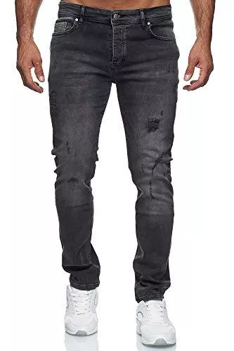 Reslad Jeans Reslad Jeans Herren Destroyed Look Slim Fit Denim Strech Jeans-Hose
