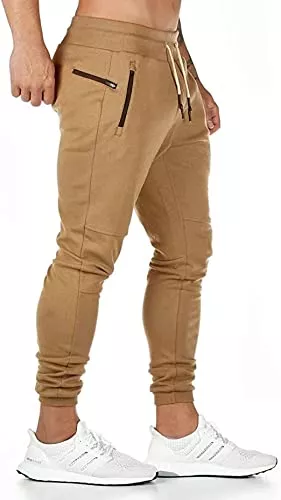 Yageshark Hosen Yageshark Herren Jogginghose Sporthose Baumwolle Fitness Slim Fit Hose Freizeithose Joggers Streetwear