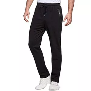 JustSun Hosen JustSun Jogginghose Herren Trainingshose Sporthose Herren Baumwolle Fitness mit Reißverschlusstaschen