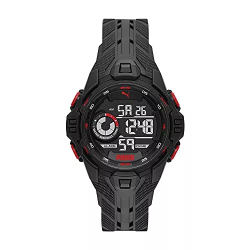 PUMA Uhren PUMA Herrenuhren BOLD, 45MM Gehäusegröße, Digitales Uhrwerk, Polyurethanarmband