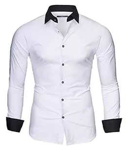 Kayhan Hemden Kayhan Mailand Hemd Herren-Hemd Langarm Slim-Fit Herren Hemden Langarm-Hemden Männer Freizeit-Hemd Business S-6XL