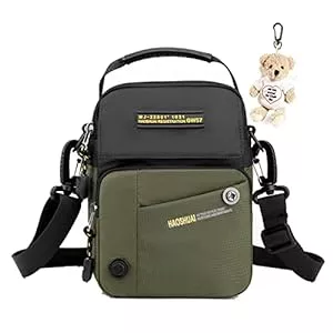 JEKAVA Taschen & Rucksäcke Kleine Umhängetasche Herren Tasche zum Unhänge Wasserdicht Schultertasche Multifunktionale Mode Bauchtasche mit 5 Fächern Outdoor Sport Gürteltasche Mini Tasche für Reise, Urlaub, Wanderung