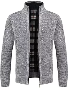 Pinkpum Strickjacken Pinkpum Strickjacke Herren Fleecejacke Sweatjacke Mit Reißverschluss Trachtenjacke, Gestrickt Cardigan Herren Wintermantel