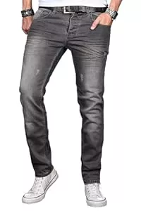 ALESSANDRO SALVARINI Blazer ALESSANDRO SALVARINI Herren Slim Fit Jeans Hose Denim Stretch-Jeans Jeanshose Washed