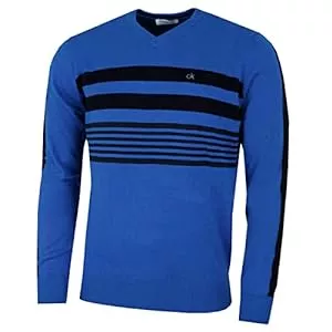 Calvin Klein Pullover & Strickmode Calvin Klein Herren V-Ausschnitt Streifen auf der Brust Sweater