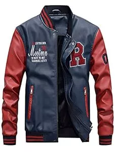 FTCayanz Jacken FTCayanz Herren Baseball Mantel Jacken Langarm Bomberjacke Winterjacke Stehkragen Freizeit Fliegerjacke Übegangsjacke