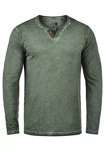 !Solid Langarmshirts !Solid SDTinox Herren Longsleeve Langarmshirt Shirt mit V-Ausschnitt