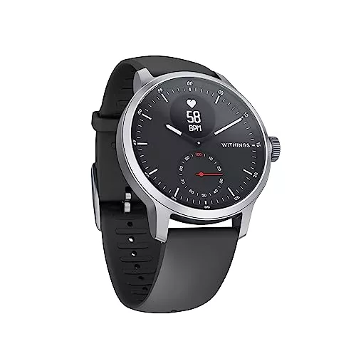 Withings Uhren Withings ScanWatch - Hybrid Smartwatch mit EKG, Herzfrequenzsensor &amp; Oximeter, Multisport Hybrid Smartwatch Herren/Damen, 30-Tage Akkuladung, Aktivitäts- &amp; Schlaftracking, Android/iOS kompatibel
