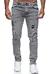 Reslad Jeans Reslad Jeans Herren Destroyed Look Slim Fit Denim Strech Jeans-Hose