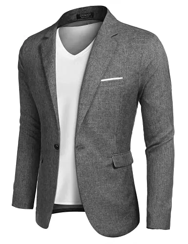 COOFANDY Kostüme COOFANDY Herren Sakko Sportlich Freizeit Blazer Regular Fit Anzug Lässig