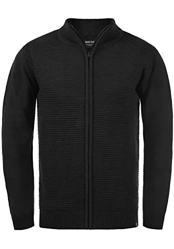 Indicode Strickjacken Indicode IDRickert Herren Strickjacke Cardigan Grobstrick mit Stehkragen