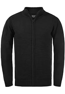 Indicode Strickjacken Indicode IDRickert Herren Strickjacke Cardigan Grobstrick mit Stehkragen
